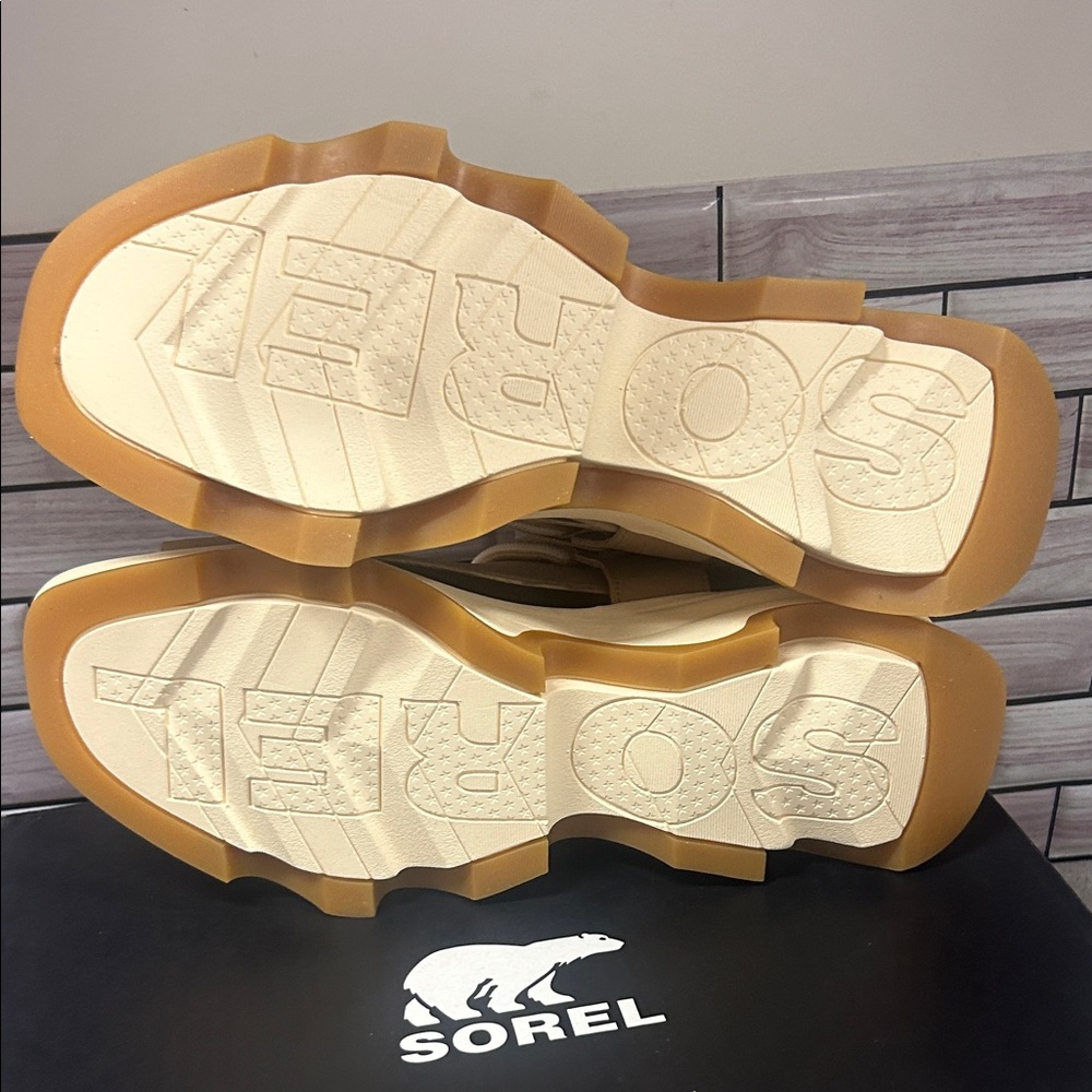 New NWT Sorel Kinetic Impact Y-Strap High Sandal Women's size 12 Honest Beige/Ho - Picture 9 of 9